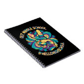 Vaarwel Middel Hallo Middelbare School Tie Dye Notitieboek (Rechterzijde)
