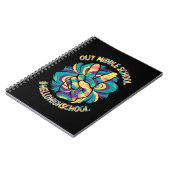 Vaarwel Middel Hallo Middelbare School Tie Dye Notitieboek (Linkerzijde)