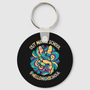 Vaarwel Middel Hallo Middelbare School Tie Dye  Sleutelhanger