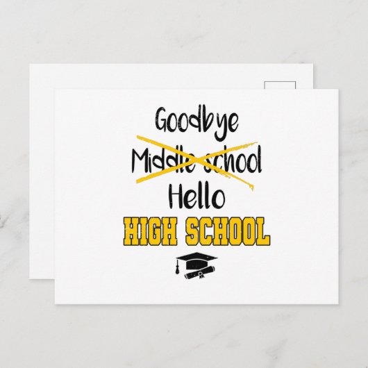Vaarwel middelbare school Afstuderen High School Briefkaart (Voorkant / Achterkant)