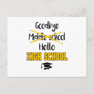 Vaarwel middelbare school Afstuderen High School Briefkaart