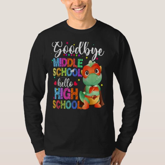 Vaarwel middelbare school Hallo High School Happy T-shirt (Voorkant)