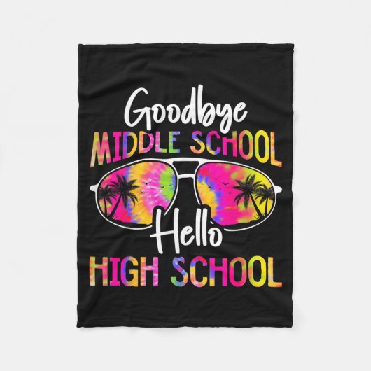 Vaarwel Middelbare School Hallo Middelbare School Fleece Deken (Voorkant)