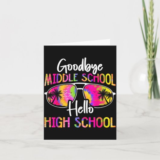 Vaarwel Middelbare School Hallo Middelbare School  Kaart (Voorkant)