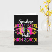 Vaarwel Middelbare School Hallo Middelbare School  Kaart (Gele Bloem)