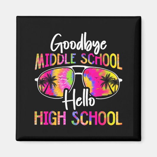 Vaarwel Middelbare School Hallo Middelbare School  Magneet (Voorkant)