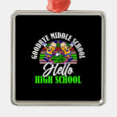 Vaarwel middelbare school Hallo middelbare school Metalen Ornament (Voorkant)