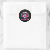 Vaarwel Middelbare School Hallo Middelbare School Ronde Sticker (Tas)