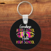 Vaarwel Middelbare School Hallo Middelbare School Sleutelhanger (Voorkant)