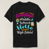 Vaarwel middelbare school Hallo middelbare school  T-shirt (Design voorkant)