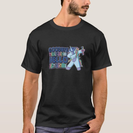 Vaarwel middelbare school Hallo middelbare school  T-shirt (Voorkant)