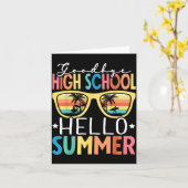 Vaarwel Middelbare School Hallo Zomer Middelbare S Kaart (Gele Bloem)