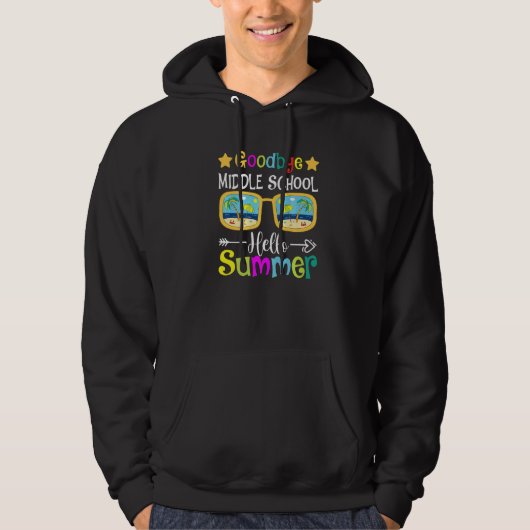 Vaarwel middelbare school Hallo zomerzonbril Hoodie (Voorkant)