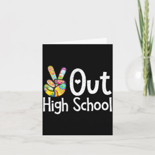 Vaarwel middelbare school - laatste schooldag high kaart
