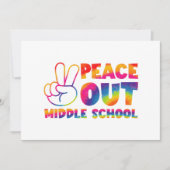 Vaarwel Middelbare School Tie Dye Laatste Schoolda Aankondiging (Voorkant)
