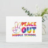 Vaarwel Middelbare School Tie Dye Laatste Schoolda Aankondiging (Staand voorkant)