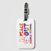 Vaarwel Middelbare School Tie Dye Laatste Schoolda Bagagelabel (Voorkant (verticaal))