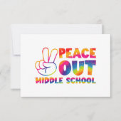 Vaarwel Middelbare School Tie Dye Laatste Schoolda Bedankkaart (Voorkant)