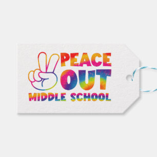 Vaarwel Middelbare School Tie Dye Laatste Schoolda Cadeaulabel