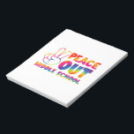 Vaarwel Middelbare School Tie Dye Laatste Schoolda Notitieblok<br><div class="desc">Vaarwel Middelbare School Tie Dye Laatste Schooldag</div>