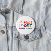 Vaarwel Middelbare School Tie Dye Laatste Schoolda Ronde Button 7,6 Cm (In situ)