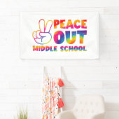 Vaarwel Middelbare School Tie Dye Laatste Schoolda Spandoek (Insitu)