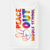 Vaarwel Middelbare School Tie Dye Laatste Schoolda Spandoek (Verticaal)