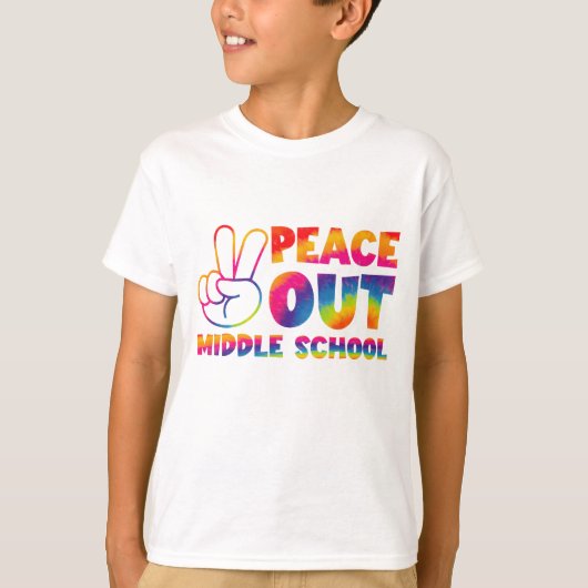 Vaarwel Middelbare School Tie Dye Laatste Schoolda T-shirt (Voorkant)