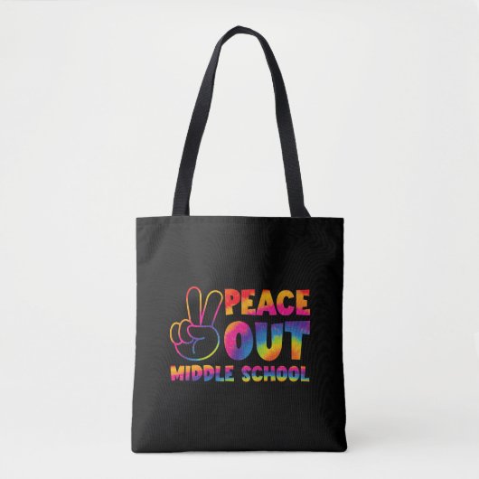 Vaarwel Middelbare School Tie Dye Laatste Schoolda Tote Bag (Voorkant)