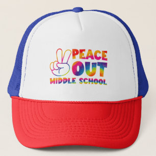 Vaarwel Middelbare School Tie Dye Laatste Schoolda Trucker Pet