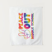 Vaarwel Middelbare School Tie Dye Laatste Schoolda Wandkleed (Voorkant)