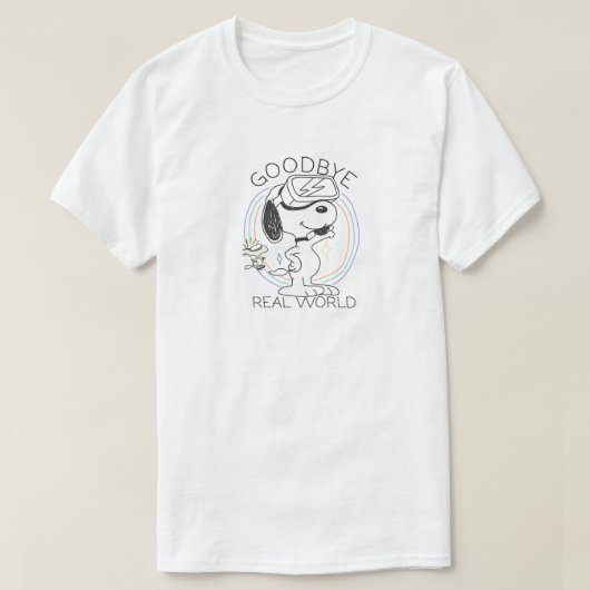 Vaarwel, mijn echte wereld t-shirt (Design voorkant)
