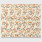 Vaarwel Miss Hallo Mrs. Floral Cute Cadeaupapier (Vlak)