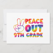 Vaarwel Negende Klas Tie Dye Laatste Dag 9e Klas  Aankondiging (Voorkant)