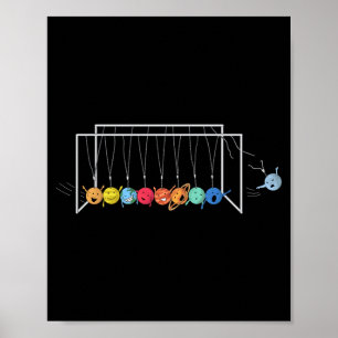 Vaarwel Pluto Grappige Zonnestelsel Planeten T Shi Poster