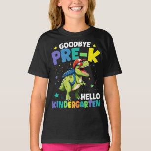 Vaarwel Pre-k afstuderen Dinosaurus T rex T-shirt