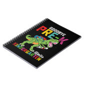 Vaarwel Pre K Hallo Kindergarten T Rex School Notitieboek (Linkerzijde)