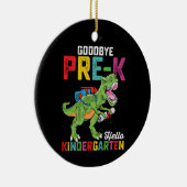 Vaarwel Pre K Hallo Kleuterschool T Rex School Keramisch Ornament (Rechts)