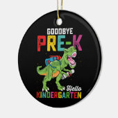 Vaarwel Pre K Hallo Kleuterschool T Rex School Keramisch Ornament (Links)