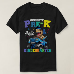 Vaarwel Pre-k Monster Truck T rex Afstuderen Boys T-shirt