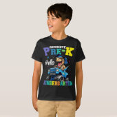 Vaarwel Pre-k Monster Truck T rex Afstuderen Boys T-shirt (Voorkant volledig)