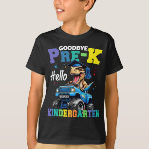 Vaarwel Pre-k Monster Truck T rex Afstuderen Boys T-shirt