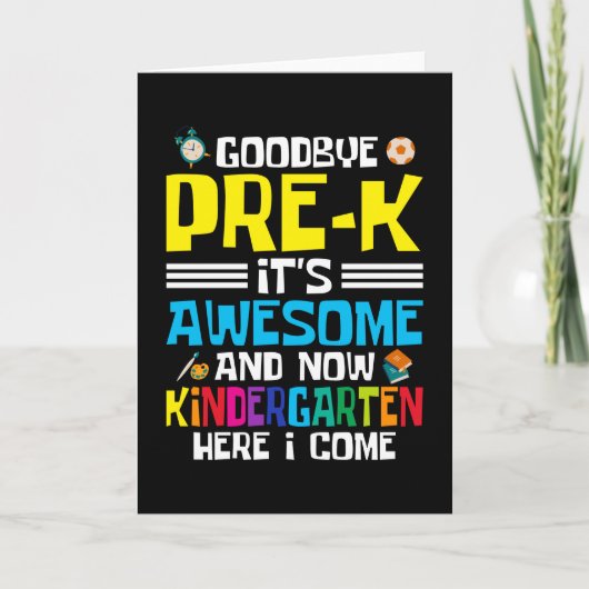 Vaarwel Pre-Know Kleuterschool Kaart (Voorkant)