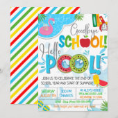 Vaarwel school Hallo pool einde schoolpartij Kaart (Voorkant / Achterkant)