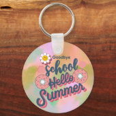 Vaarwel School Hallo Zomer Donut Kunst Sleutelhanger (Voorkant)