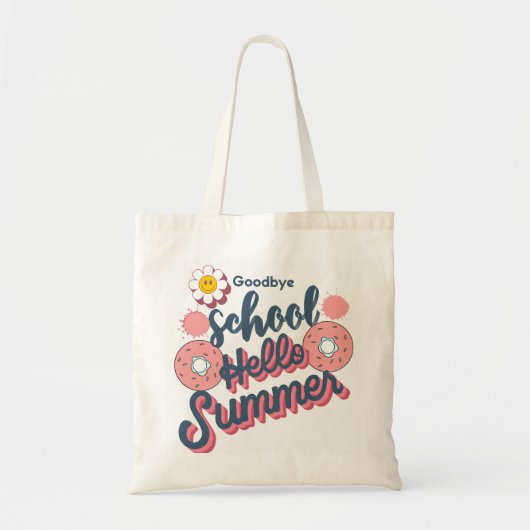 Vaarwel School Hallo Zomer Donut Kunst Tote Bag (Voorkant)