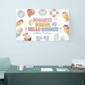 Vaarwel school, hallo zomer, einde school banner (Beurs)