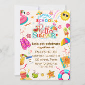 VAARWEL SCHOOL Hallo zomer FEEST, Einde van het sc Kaart (Voorkant)