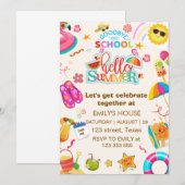 VAARWEL SCHOOL Hallo zomer FEEST, Einde van het sc Kaart (Voorkant / Achterkant)