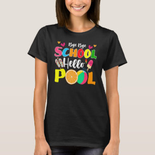 Vaarwel school Hallo zomer vorige schooljongen T-shirt